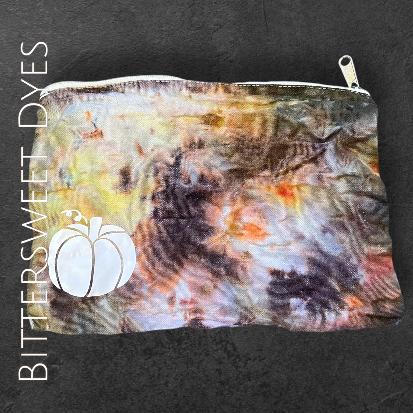 Ice Dye Pumpkin Canvas Bag