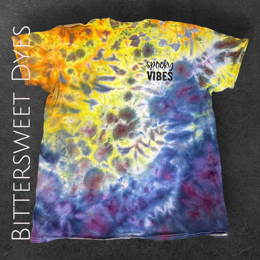 XL "Spooky Vibes" Ice Dye Shirt