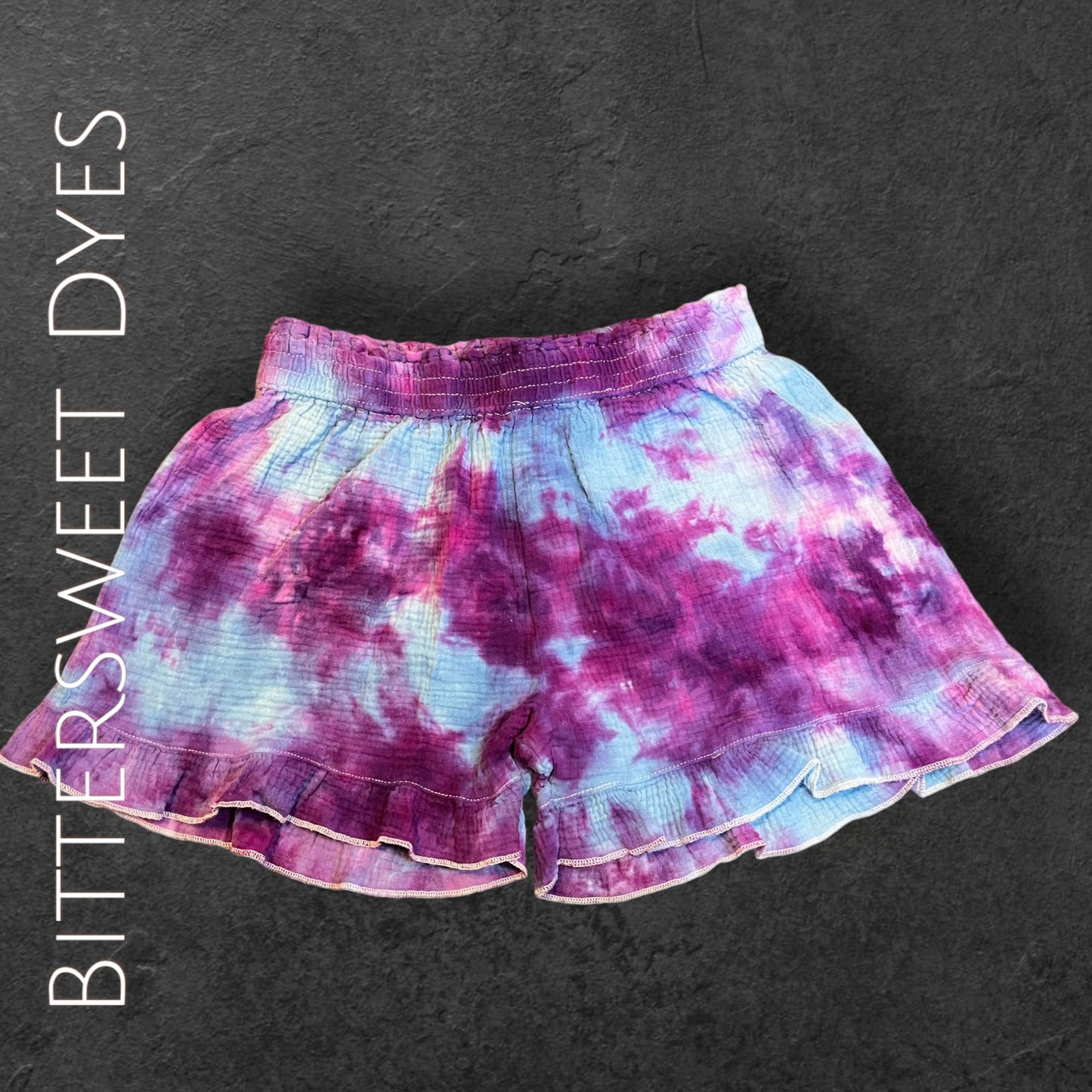 S Single Color Ice Dye Pajama Set