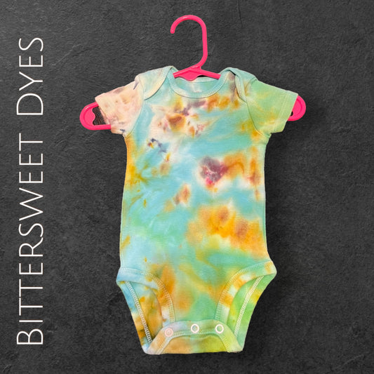 0-3 Mos. Ice Dye Onesie