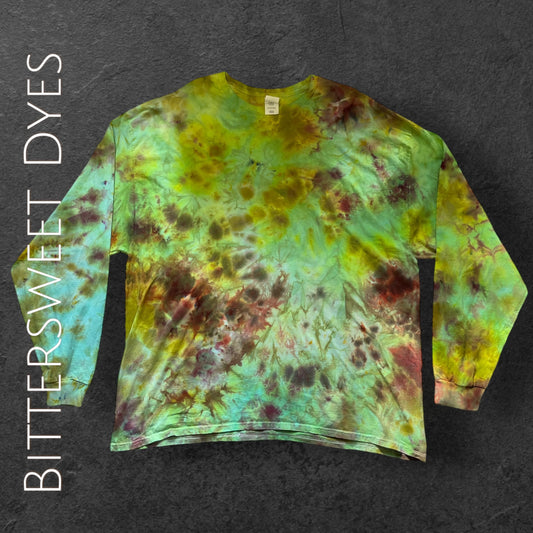 3XL Ice Dye Scrunch Long Sleeve