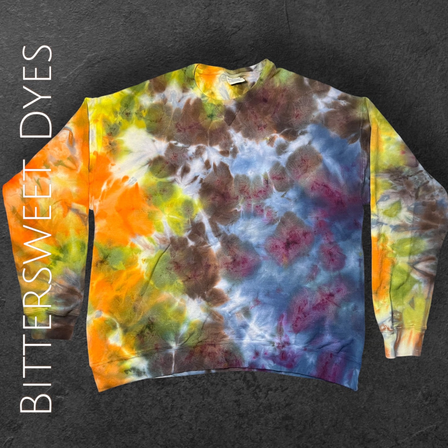 XL Scrunch Ice Dye Sweater