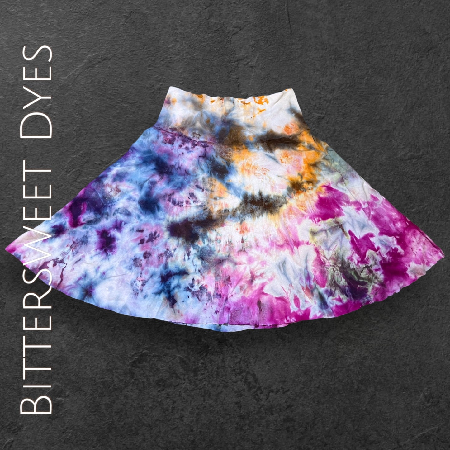 M Ice Dye Foldable "Yoga Style" Waist Band Skirt