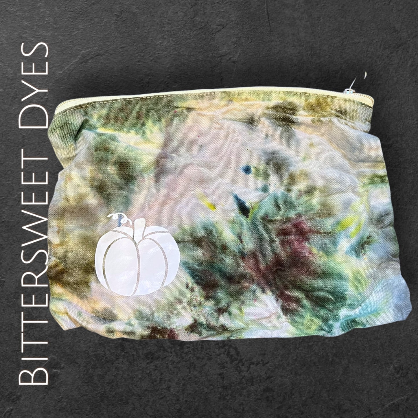 Ice Dye Pumpkin Canvas Bag