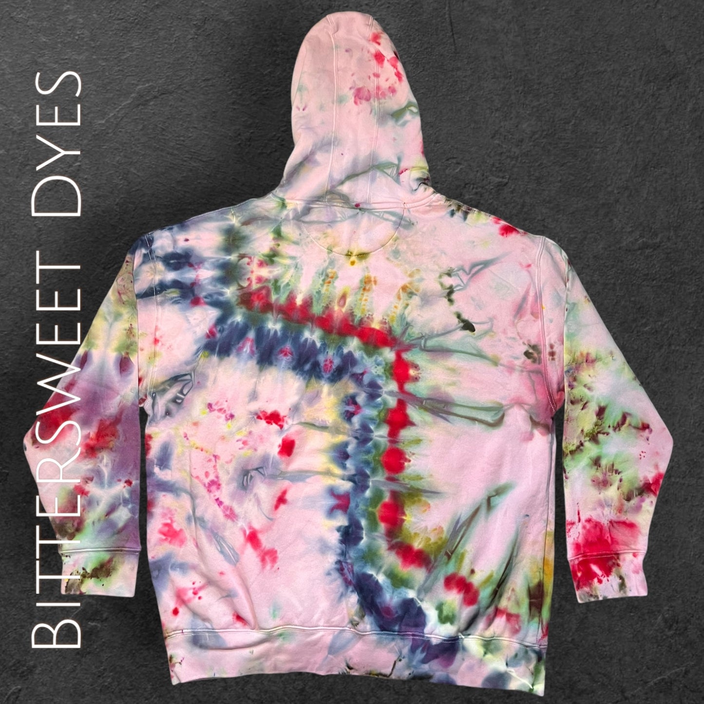 XL Pleated Ice Dye Hoodie