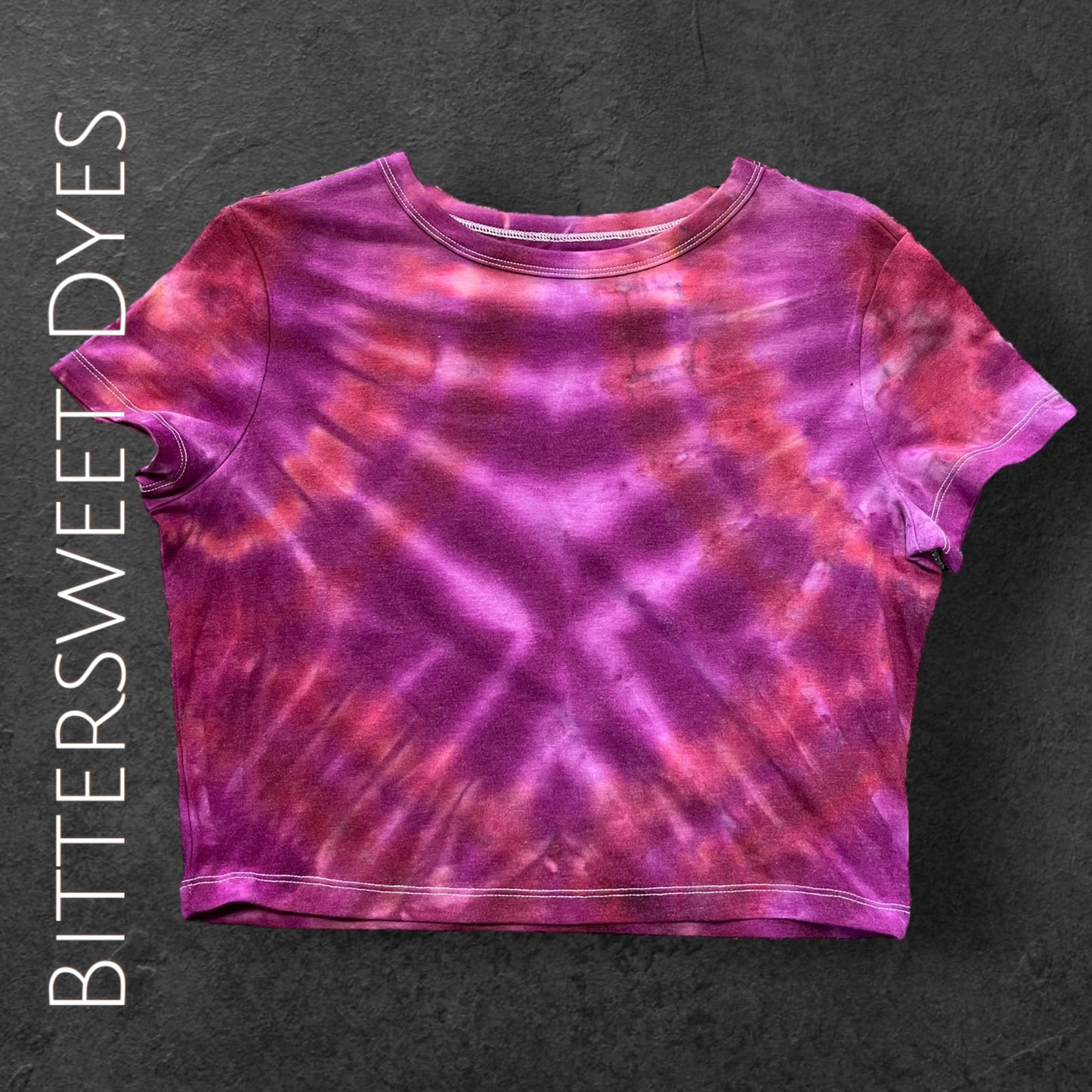 L Ice Dyed Crop Tee