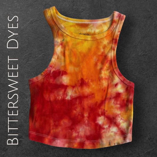 XS Crop Tank Ice Dye