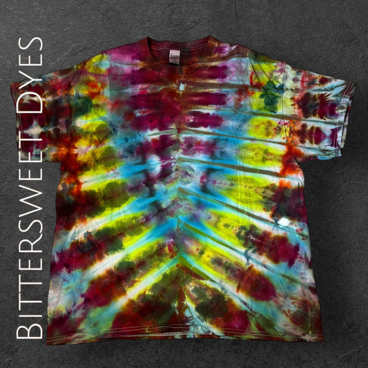 XL Ice Dye Pleated Tee