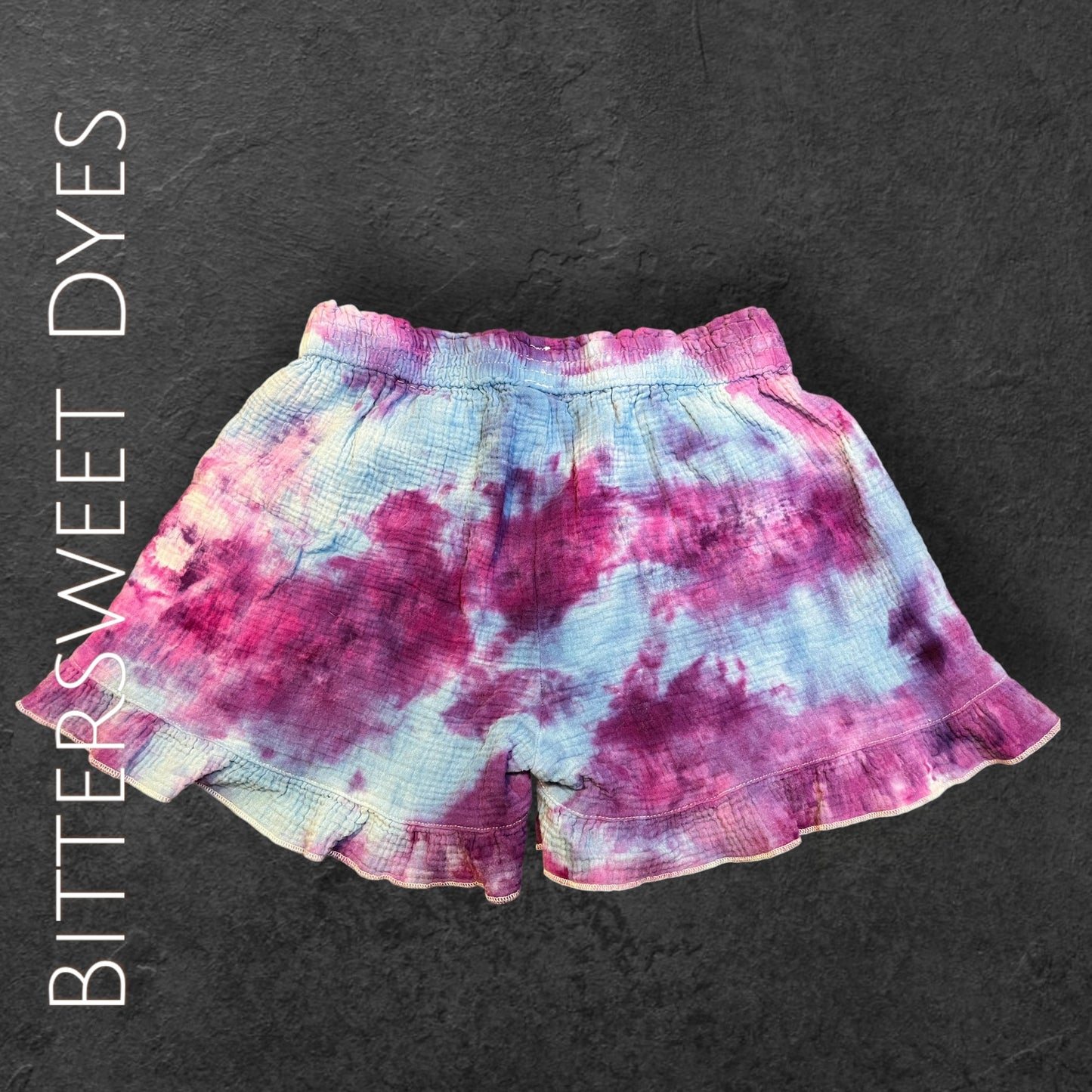 S Single Color Ice Dye Pajama Set