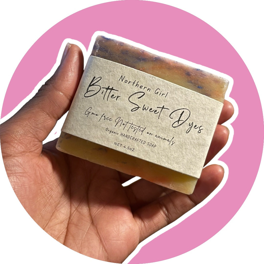 Northern Girl’s “Bittersweet Dyes” Organic Soap Green tea Lemon Scented