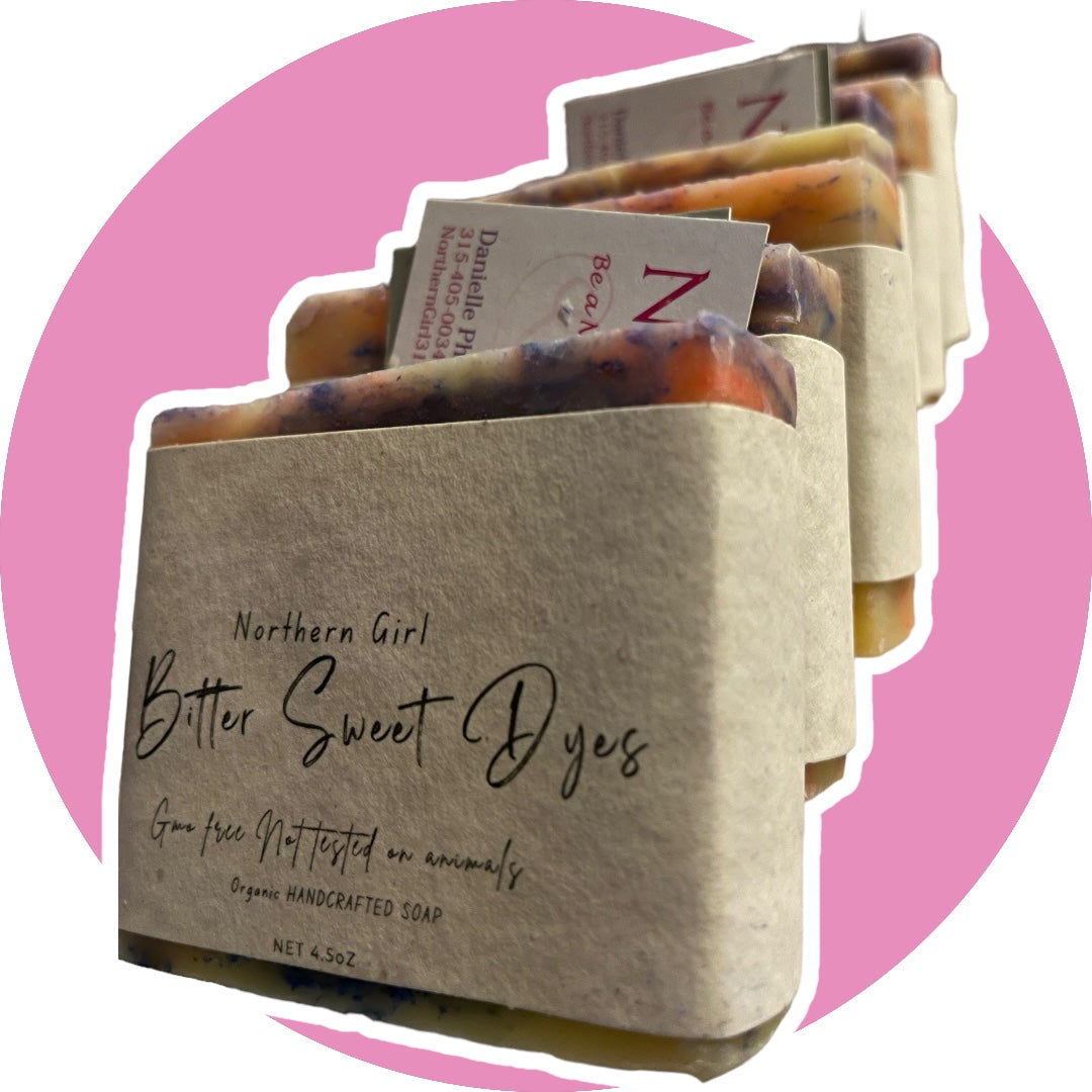 Northern Girl’s “Bittersweet Dyes” Organic Soap Green tea Lemon Scented