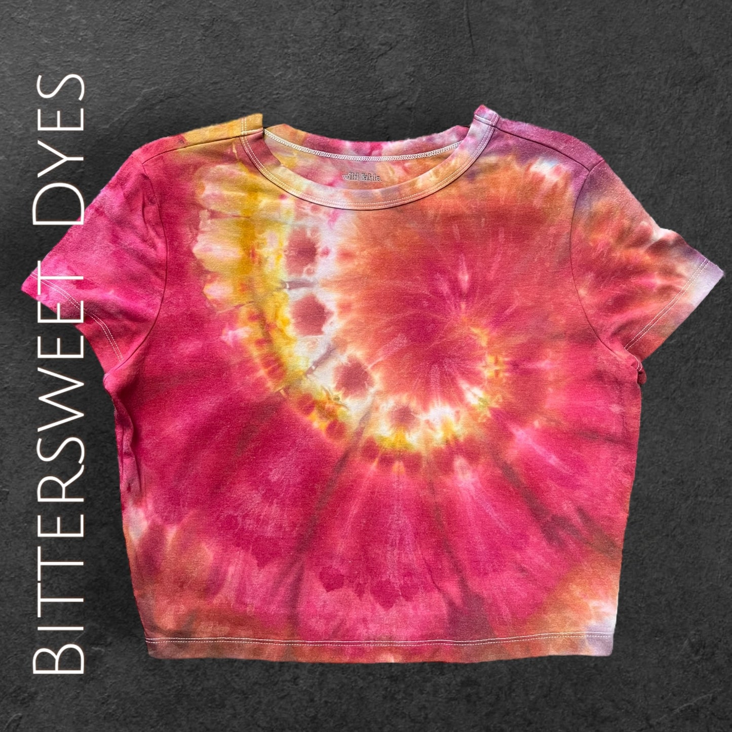 XL Ice Dyed Crop Tee